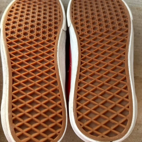 Vans Old Skool Sneakers Shoes Mens 9 Womens 10.5 Red White Low Top Skater - Picture 9 of 10